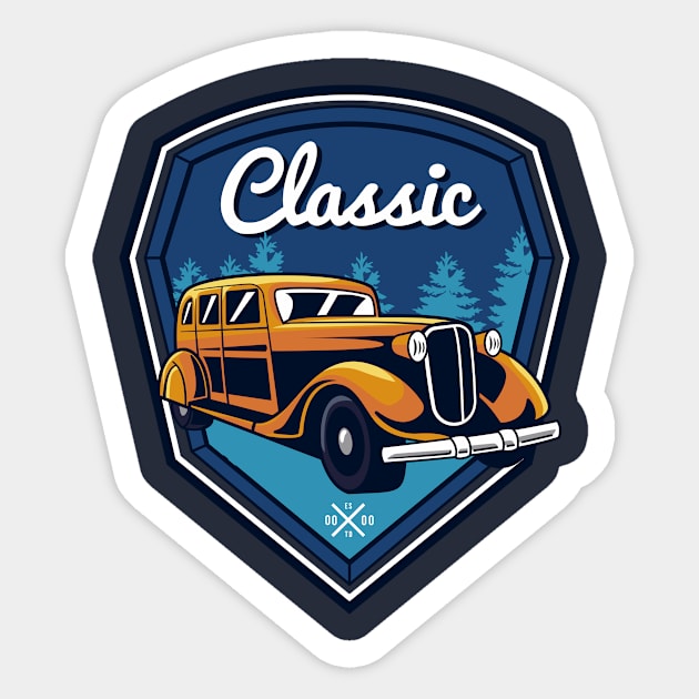 Car Badge Classic Sticker by Harrisaputra